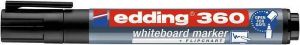 Popisovač na bílou tabuli a flipchart "360", černá, 1,5-3mm, kuželový hrot, EDDING
