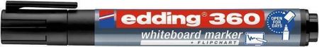 Popisovač na bílou tabuli a flipchart "360", černá, 1,5-3mm, kuželový hrot, EDDING