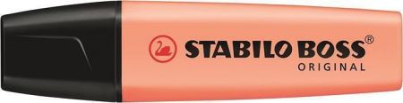 Zvýrazňovač "BOSS original Pastel", 2-5 mm, pastelová broskvová, STABILO