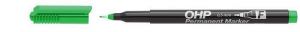 Permanentní popisovač, OHP, F, zelená, 0,5mm, ICO