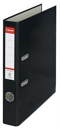 Pákový pořadač "Economy", ochranné spodní kování, černá, 50 mm, A4, PP/karton, ESSELTE
