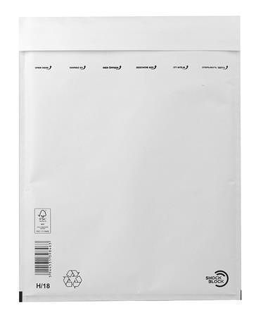 Obálka, bílá, bublinková, H/18, W8, vnější rozměry: 290x370 mm, vnitřní rozměry: 270x360 m