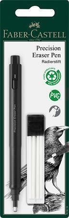 Pryž v tužce s náhradní náplní, černá, 2,5 mm, FABER-CASTELL 185610