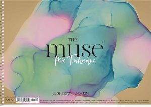 Skicák, náčrtník "Mix Technique Muse", A4, 20 listů, 240 g, SHKOLYARYK PB-SC-020-314