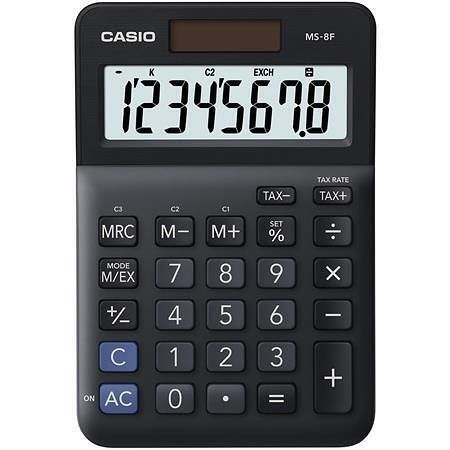 Kalkulačka "MS-8 F", černá, stolní, 8 číslic, CASIO
