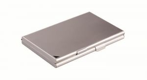 Vizitkář "CARD BOX DUO", stříbrná, pouzdro na vizitky, pro 20 vizitek, kovový, DURABLE 243