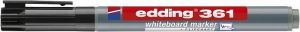 Popisovač na bílou tabuli a flipchart "361", černá, 1 mm, kuželový hrot, EDDING 4-361001