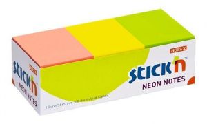 Samolepicí bloček, mix neonových barev, 38 x 51 mm, 12x 100 listů, STICK N 21131