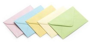 Ozdobné obálky - 7 x 10 cm, 130 g/m2, pastelové barvy, 50 ks