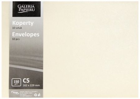 Ozdobné obálky Pearl - C5, 150 g/m2, perleťové, krémové, 10 ks                          