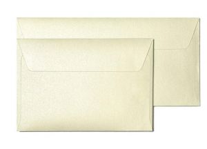 Ozdobné obálky Millenium - DL, 120 g/m2, metalické, krémové, 10 ks                    