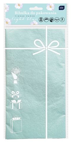 Papír na balení dárků 50x70 tyrkysová 5ks