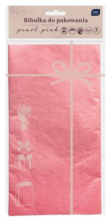 Papír na balení dárků 50x70 růžová 5ks