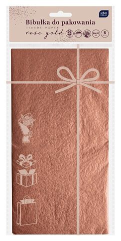 Papír na balení dárků 50x70 měděná 5ks