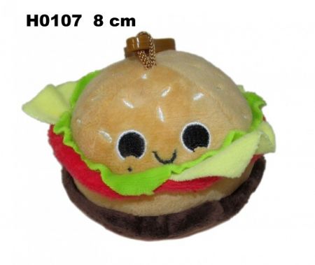 Klíčenka plyšová Hamburger 10cm
