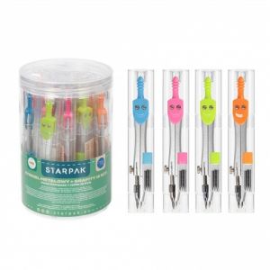 Kružítko kovové Starpak s tuhama v pouzdře