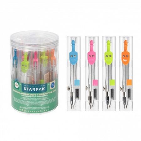 Kružítko kovové Starpak s tuhama v pouzdře