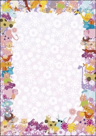 Diplom A4 zvířátka a květiny