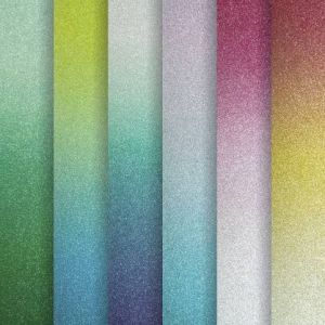 Třpytivý papír A4 mix stínovaný 230g, 6ks