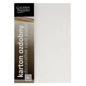 Ozdobný papír A4 Mramor - 220 g, stříbrný, 20 ks