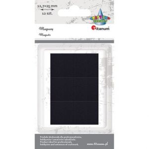 Magnetické obdélníky, samolepicí, 12,7x25mm