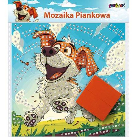 Pěnová Mozaika - Běžící pes 27x29cm