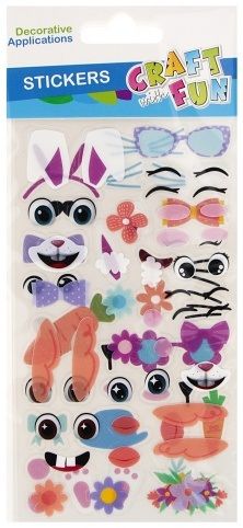 DEKORATIVNÍ OZDOBA SAMOLEPKY Velikonoce TVÁŘE