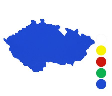 Mapa ČR plastová-šablona