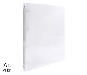 Pořadač LUMA A4 diagonální 4kroužkový transp.