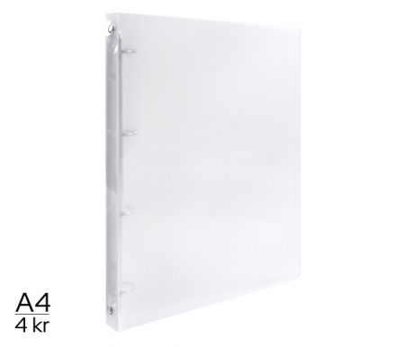 Pořadač LUMA A4 diagonální 4kroužkový transp.