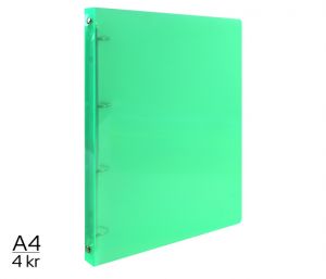 Pořadač LUMA A4 diagonální 4kroužkový zelený