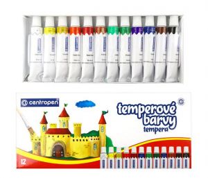 CENTROPEN Barvy temperové 12 barev 12ml 9550