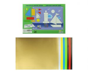 Papíry barevné složka 8 listů samolepící A5