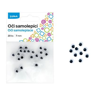 Oči kulaté 7mm 20ks