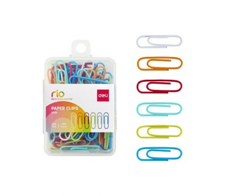 Sponky kancelářské 29mm barevné 100ks DELI E0024