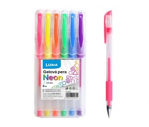 Gelové pero 6 barev NEON