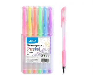 Gelové pero 6 barev PASTEL 0,5mm