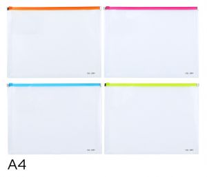 Obal spisový A4 se zipem FASHION DELI E38975 mix barev