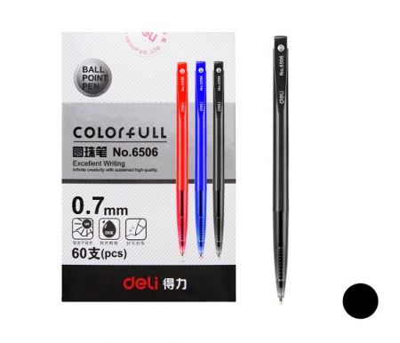 Propiska jednorázová DELI černá 0,7mm 6506