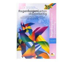 Papír KREATIV duhový oboustranný 22x32cm 200g 10ks