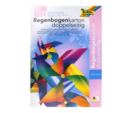 Papír KREATIV duhový oboustranný 22x32cm 200g 10ks