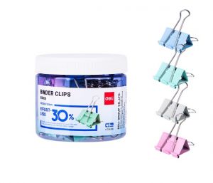 Binder clip 19mm 40ks barevné "Bez námahy" DELI E8555S