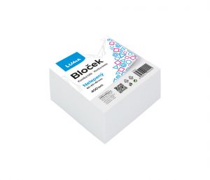 Bloček kostka bílá 85x85x40cm volné listy nelepená