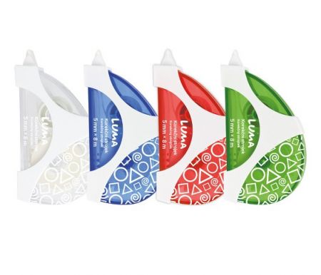 Korekční strojek ADEPT 5mmx8m jednorázový 3 druhy