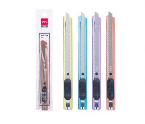 Nůž 135mm odlamovací kovový DELI E2066 mix barev