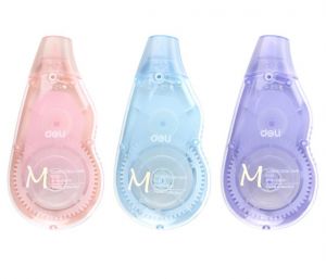 Korekční strojek 5mm x 20m, 3 druhy, MACARON DELI E8135 mix