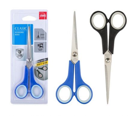 Nůžky 175mm LUX DELI E6003 mix