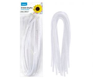 Drátek žinylka 500x8mm 10ks-bílý