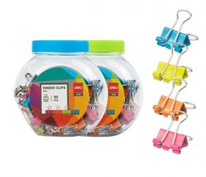 Binder clip 15mm doza 50ks barevné