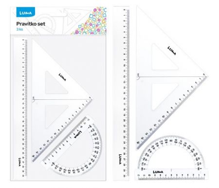 Pravítko souprava LUMA 3ks
